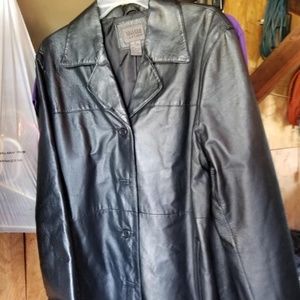 Black leather jacket